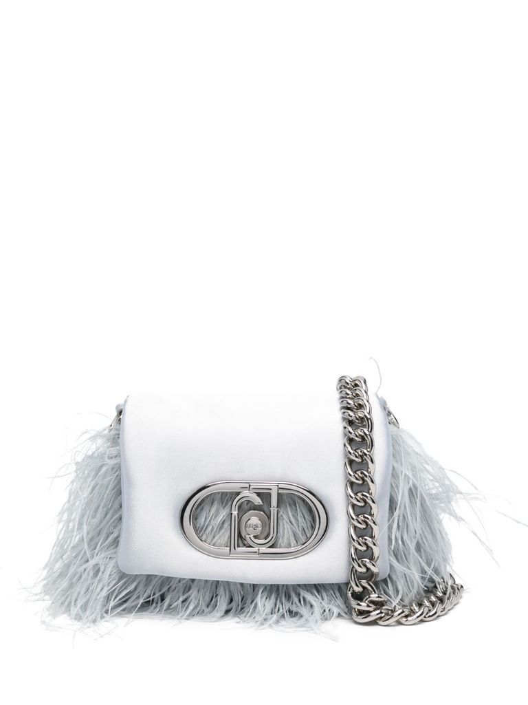 Liu •jo Liu Jo Ice-colored Mini Bag With Soft Feathers In Blue