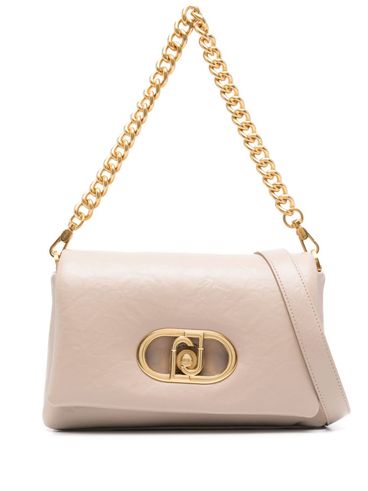 LIU JO - Beige puff bag with logo