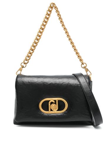 LIU JO - Black puff bag with logo