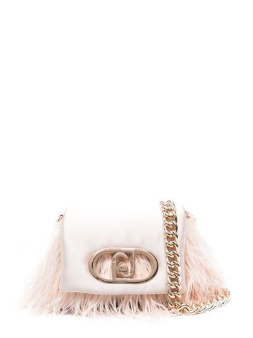 LIU JO - Powder pink bag with soft feathers