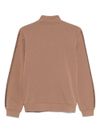 liu jo - Brown zip-up sweatshirt embellished on the sleeves - 1