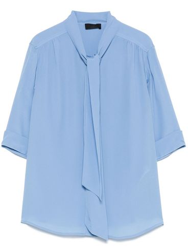 LIU JO - Oversized sky blue blouse