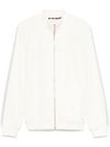 liu jo - White zip-up sweatshirt embellished on the sleeves