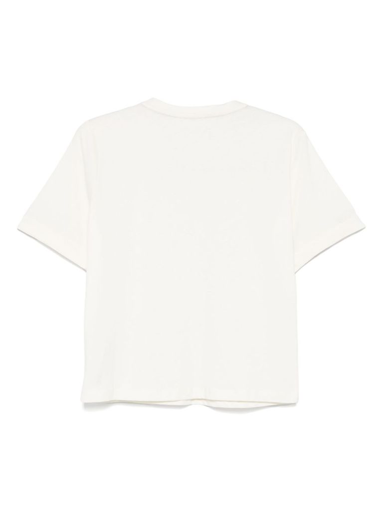 Liu •jo White Short-sleeve T-shirt In Multicolour