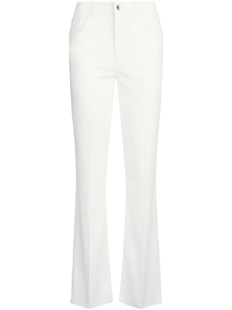 Liu •jo Liu Jo White Slim Flared Jeans In White
