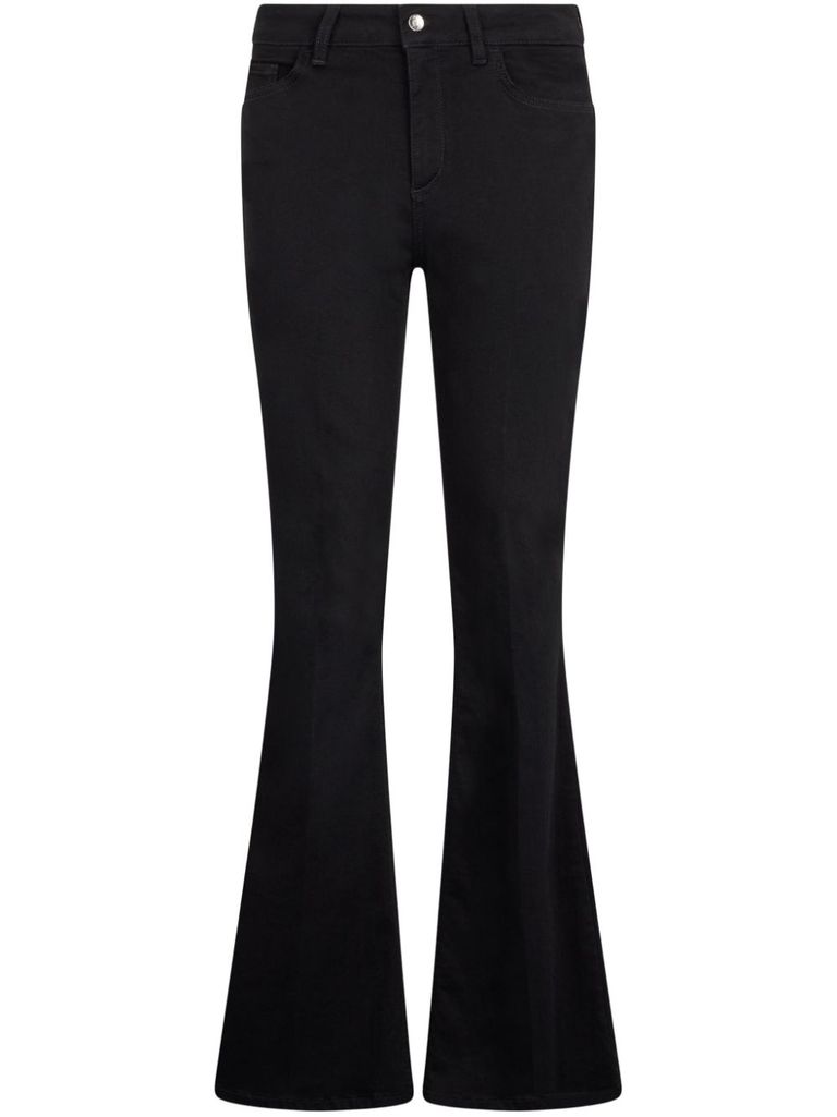 Liu •jo Liu Jo Slim Black Flared Jeans In Black