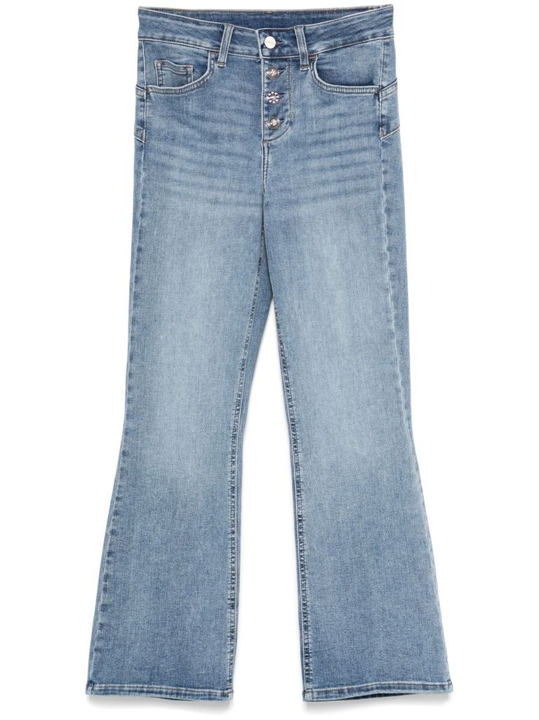 Liu •jo Liu Jo Distressed Blue Jeans In Blue