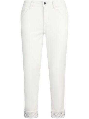 LIU JO - White jeans with rolled-up cuffs