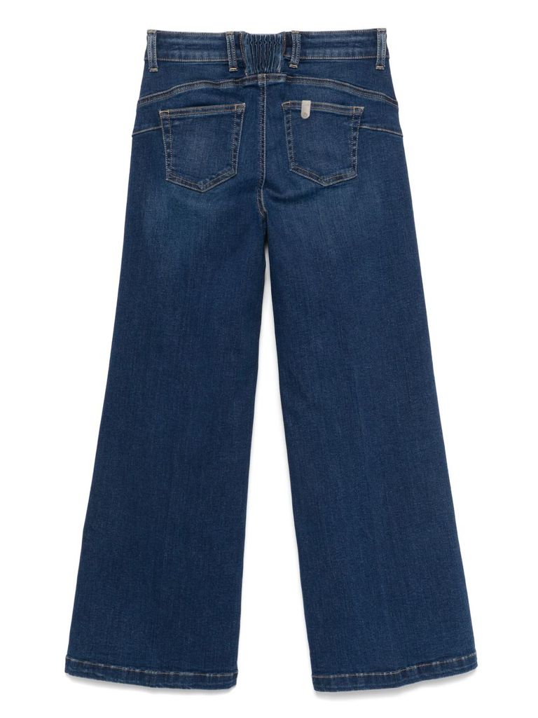 Liu •jo Dark Blue Distressed Jeans In Blue