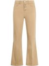 liu jo - Long camel-colored flared jeans