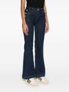 liu jo - Dark blue flared jeans with silver buttons - 1