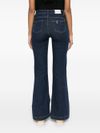 liu jo - Dark blue flared jeans with silver buttons - 2