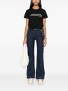 liu jo - Dark blue flared jeans with silver buttons - 3