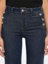 liu jo - Dark blue flared jeans with silver buttons - 4