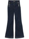 liu jo - Dark blue flared jeans with silver buttons