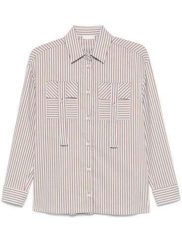 LIU JO - White striped shirt with pockets