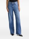 liu jo - Straight-leg high-waisted blue jeans - 1