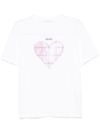 liu jo - White t-shirt with pink Heart graphic