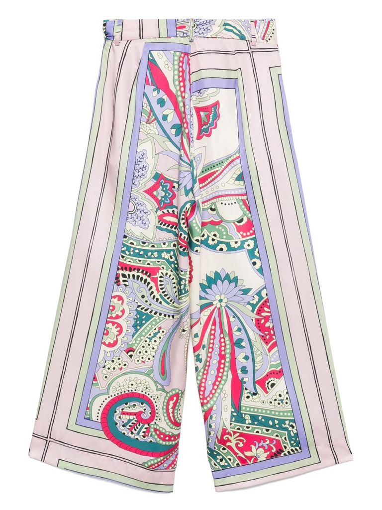 Liu •jo Printed Trousers In Multicolour
