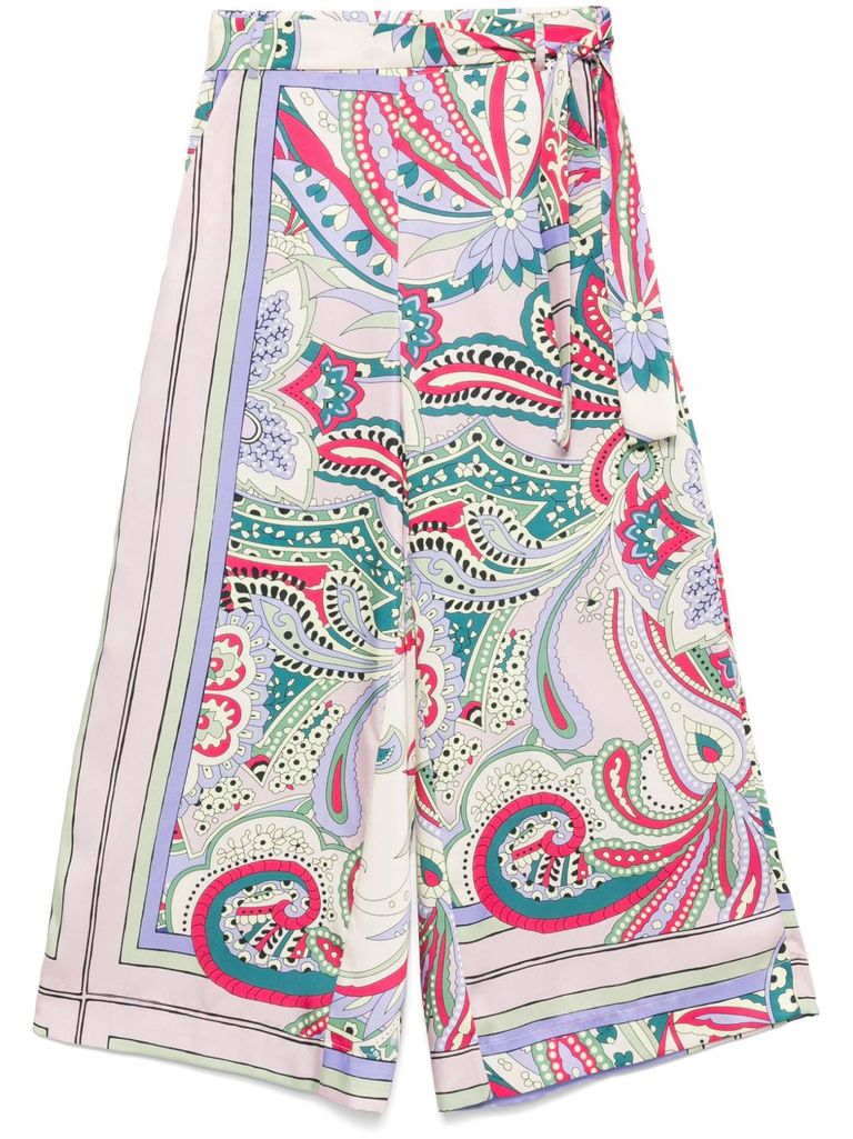 Liu •jo Printed Trousers In Multicolour