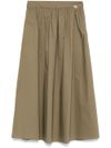 liu jo - Long olive green draped skirt