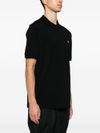 diesel - Polo in cotone nero con logo ricamato - 2