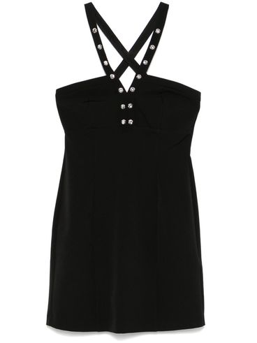 LIU JO - Short black dress adorned with rhinestones