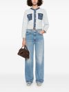 liu jo - Denim blue jacket with tweed design - 1