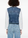 liu jo - Denim blue jacket with tweed design - 2