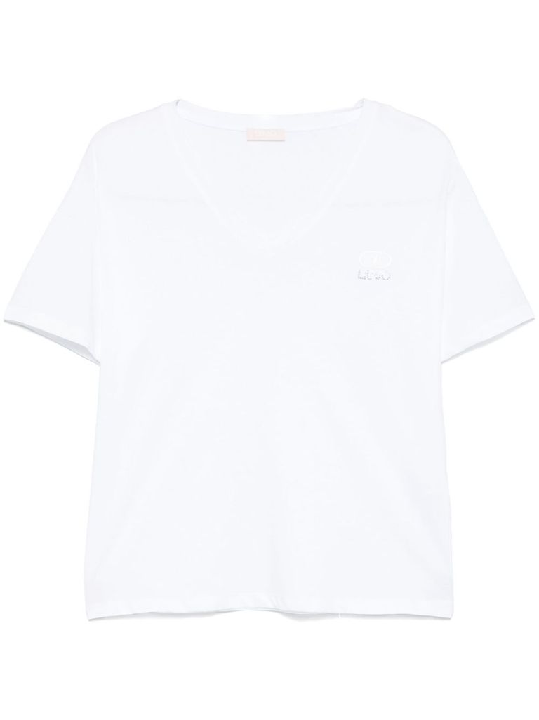 Liu •jo White T-shirt With Logo In Multicolour