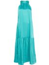 liu jo - Turquoise flared long dress