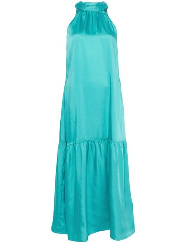 LIU JO - Turquoise flared long dress