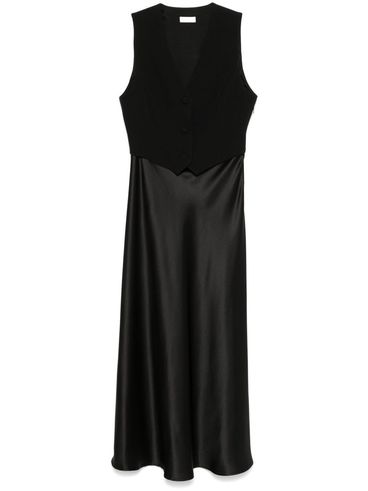 LIU JO - Black long dress with built-in vest