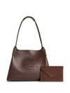 etro - Brown leather bag with embroidered logo - 1