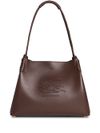 etro - Brown leather bag with embroidered logo