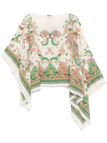 ETRO - Blusa con fantasia paisley verde