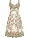 etro - Midi dress with multicolored Paisley pattern