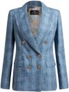 etro - Double-breasted blazer with paisley lining