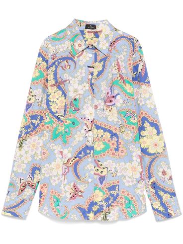 ETRO - Camicia paisley multicolore blu