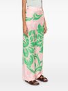 etro - White trousers with green floral design - 2