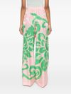 etro - White trousers with green floral design - 4