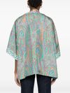 etro - Cape with blue and green paisley print - 3