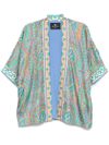 etro - Cape with blue and green paisley print