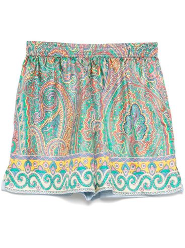 ETRO - Shorts estivi con stampa paisley multicolore