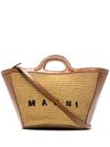 marni - Borsa a mano con logo cucito