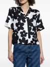 marni - White shirt with black flower print - 4