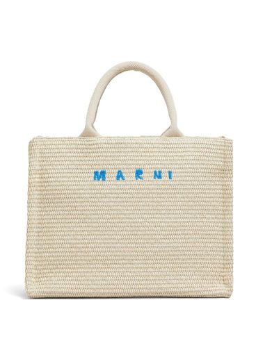 MARNI - Borsa bianca con logo cucito