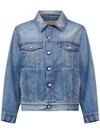 mm6 maison margiela - Denim blue jacket with a worn effect