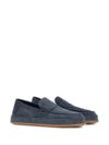 hogan - Moccasins in blue suede - 3