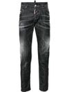 dsquared2 - Jeans slim fit in cotone stretch effetto sbiadito